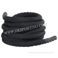 Black high strength fitness battle rope,outdoor training rope